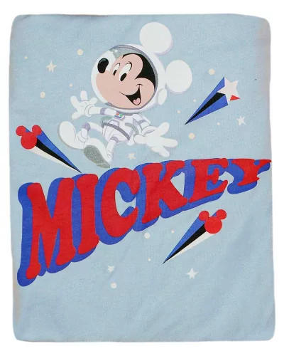 ABR pamut gumis lepedő - Kék - Űrhajós Mickey egér (60x120-70x140 cm)