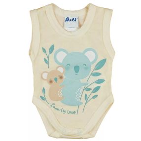 ABR Ujjatlan pamut body - Bézs - Koala (80)