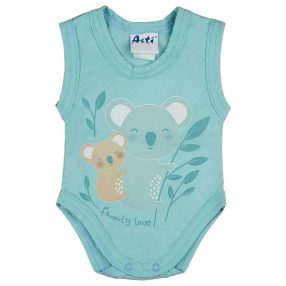 ABR Ujjatlan pamut body - Türkiz - Koala (74)