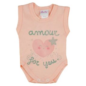 ABR Ujjatlan pamut body - Barack - Amour (80)
