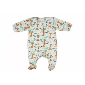 AB Hosszú ujjú pamut rugi - Bézs - Zsiráfok (44)