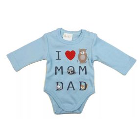 ABR Hosszú ujjú pamut body - Kék - Mom Dad (44)