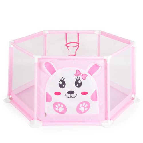Moni Toys Labdamedence 50db színes labdával 146x65,5cm - Rózsaszín - Nyuszi