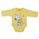ABR Hosszú ujjú pamut body - Sárga - Snoopy (68)