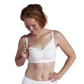   Carriwell Organikus pamut szoptatós melltartó (L méret) - Fehér