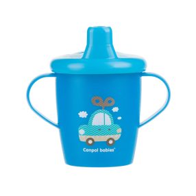   Canpol Babies Csöpögésmentes itatópohár kemény ivócsőrrel 250 ml (9h+) - Kék