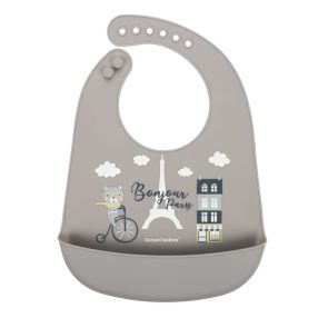 Canpol Babies Bonjour Paris szilikon zsebes előke - Bézs