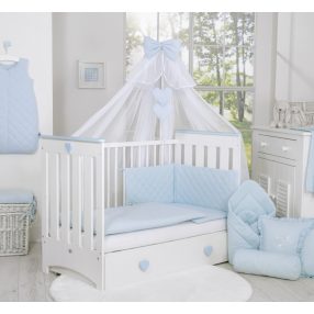   BabyLion Prémium Royal 5 részes ágyneműhuzat szett - Kék