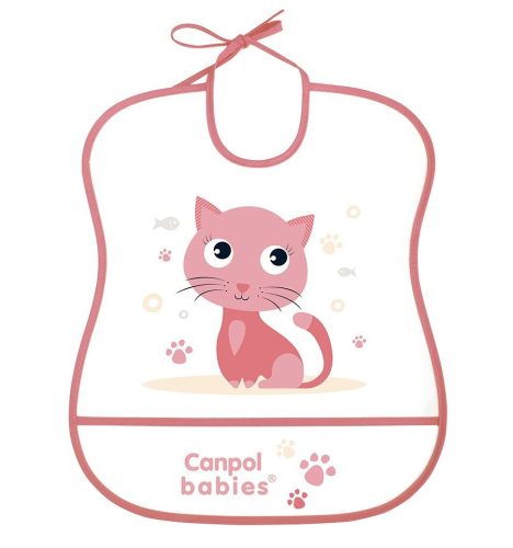 Canpol Babies Műanyag puha előke - Cica