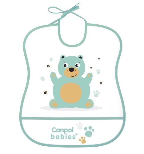 Canpol Babies Műanyag puha előke - Maci