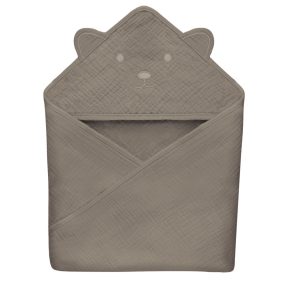   Lionelo Muslin pamut kapucnis törölköző - Beige Cappuccino