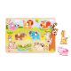 Tooky Toys Fa Puzzle fogantyús 10db-os - Safari állatok