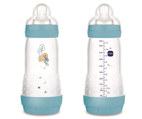 MAM Anti Colic cumisüveg 4h+ 320 ml 2025 - Kék - Elefánt