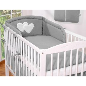   BabyLion Prémium 3 részes ágyneműhuzat szett - HH - Sötétszürke