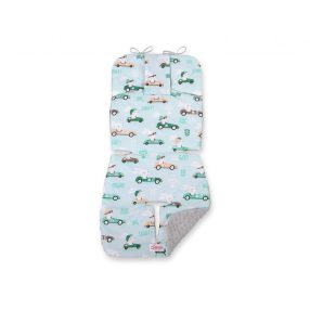 BabyLion Prémium babakocsi betét - Nyuszik - szürke menta