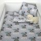 2 részes ágynemű szett - maci fiú - szürke