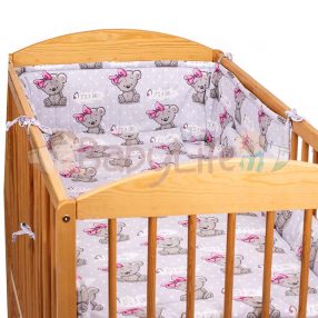 Ágynemű 3 részes - Maci lány - szürke