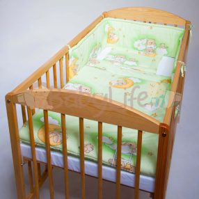 Ágynemű 3 részes - Létrás maci - zöld