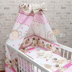 4 részes ágynemű szett balu maci - rózsaszín