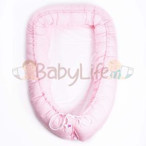 Babafészek - rózsaszín pink pöttyös