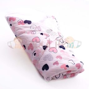 Kókuszpólya - szívecskés - rózsaszín