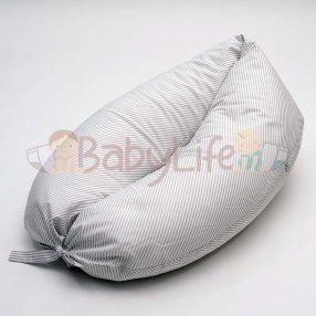 Szoptatós párna (kifli) Csíkos - szürke