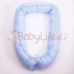 Babafészek XL - kék kék tűpöttyökkel