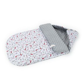   MTT Őszi bundazsák (0-12 hónapos) - Szürke alapon gólyák