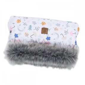   MTT Kézmelegítő babakocsihoz - Fehér alapon színes esernyők