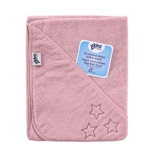 Xkko kapucnis törölköző - Pink Stars