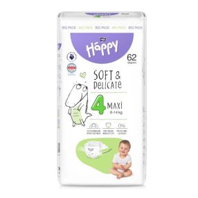   Bella Happy pelenka Soft & Delicate (4-es) 8 - 18 kg (62 db/cs)