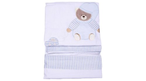 BabyBruin Takaró Prémium, pamut, macis kék 140 * 110 cm
