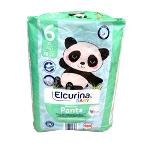   Elcurina Baby bugyipelenka Panda mintával, körbe gumis (6-os) 15+ kg (18 db/cs)