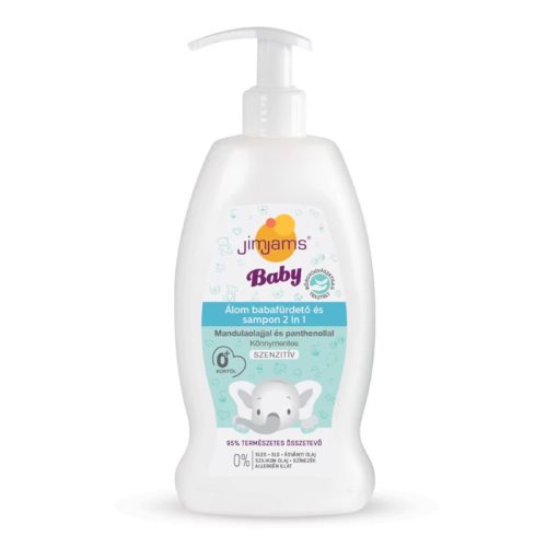 JimJams Babafürdető Álom babafürdető és sampon 2 in 1, pumpás (400 ml/db)
