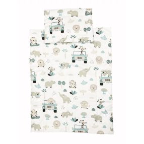   BabyBruin Gyermek ágynemű szett Bébi méret, szafari 70 * 90 cm (2 db/sz)