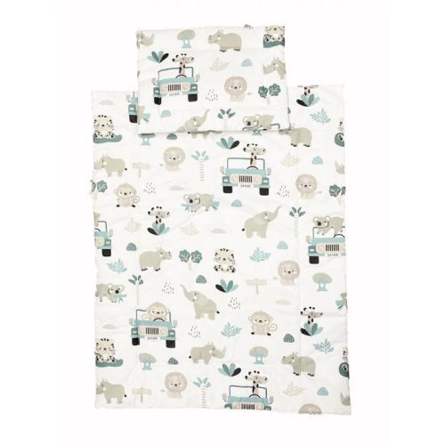 BabyBruin Gyermek ágynemű szett Bébi méret, szafari 70 * 90 cm (2 db/sz)