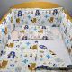 Babakirály Gyermek ágynemű szett Bébi méret, Erdei állatok, kék 75 * 100 cm (3 db/sz)