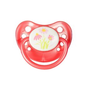   BabyBruin Játszócumi Rózsaszín, margaréta szilikon cseresznye (méret: 1) 0 - 12 hó