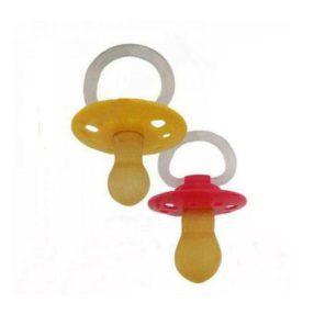   Hopp Játszócumi rózsaszín/sárga latex cseresznye (méret: 1) 0 - 6 hó