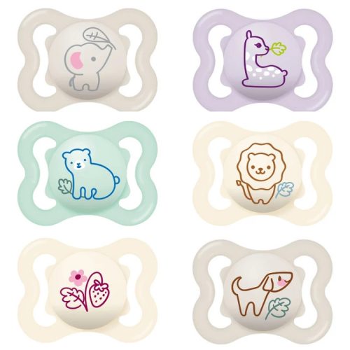 Mam Játszócumi Mini Air, megújult! szilikon lapított (méret: 0) 0+ hó