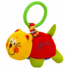 Baby Mix Plüssállat Rezgő színes cica, dundi