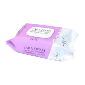 Lara Popsitörlő Fresh, Lily kupakos (120 db/cs)