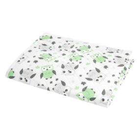   Akuku Pelenkázó lap Puha, vízálló, szürke-zöld baglyok 50 * 70 cm