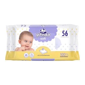   Panda Popsitörlő Soft, 100%-ban lebomló, E-vitaminnal (56 db/cs)