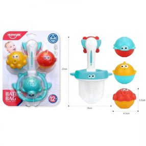   Huanger Fürdőjáték Gömbölyű halak halászhálóval (4 db/cs)