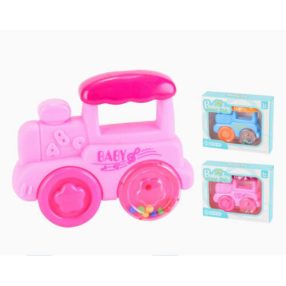   Baby Toys Csörgő Zenélő, világító mozdony - rózsaszín
