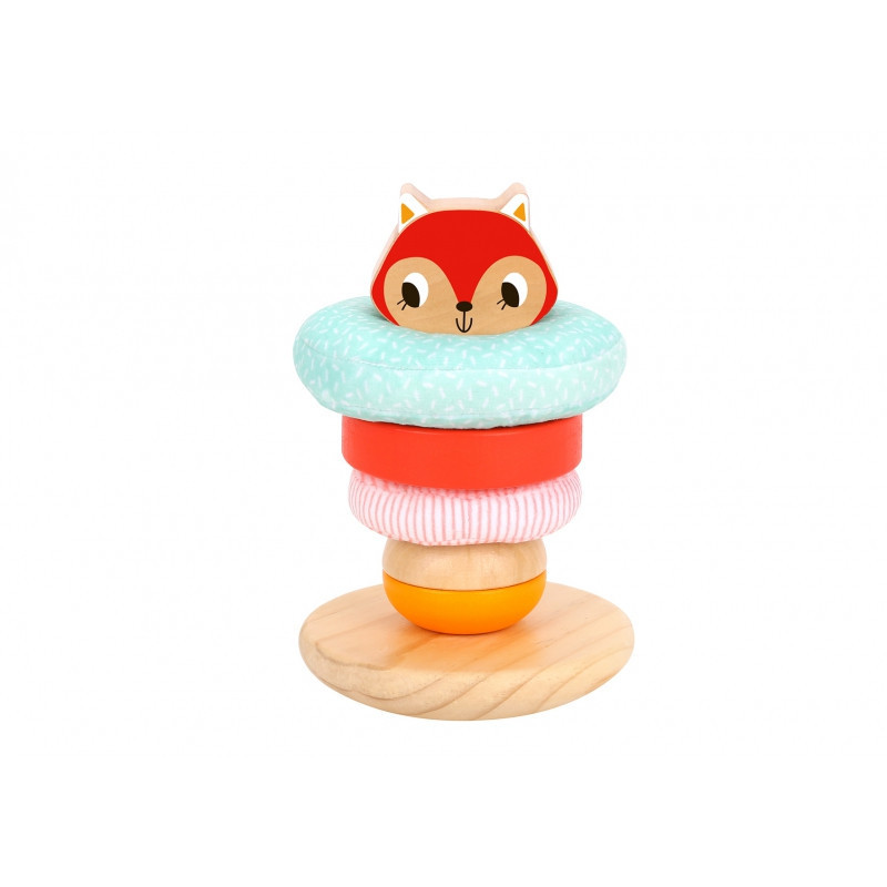 Tooky Toy toronyépítő fa játék 7db-os - Róka Tooky Toy toronyépítő fa játék 7db-os - Róka