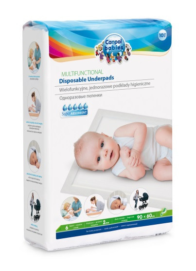 Canpol Babies eldobható pelenkázó alátét 60x90 cm - 10 db