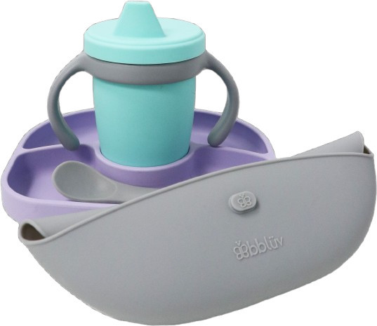 Bblüv Set szilikon etetési szett - Violet
