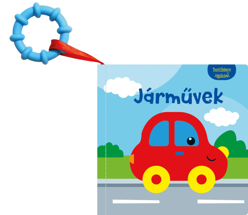 Napraforgó Textil könyv rágókával - Járművek Napraforgó Textil könyv rágókával - Járművek